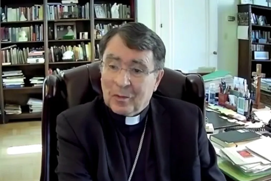 Archbishop Christophe Pierre, apostolic nuncio to the United States, addresses the July 28 online panel hosted by Georgetown University's Initiative on Catholic Social Thought and Public Life?w=200&h=150